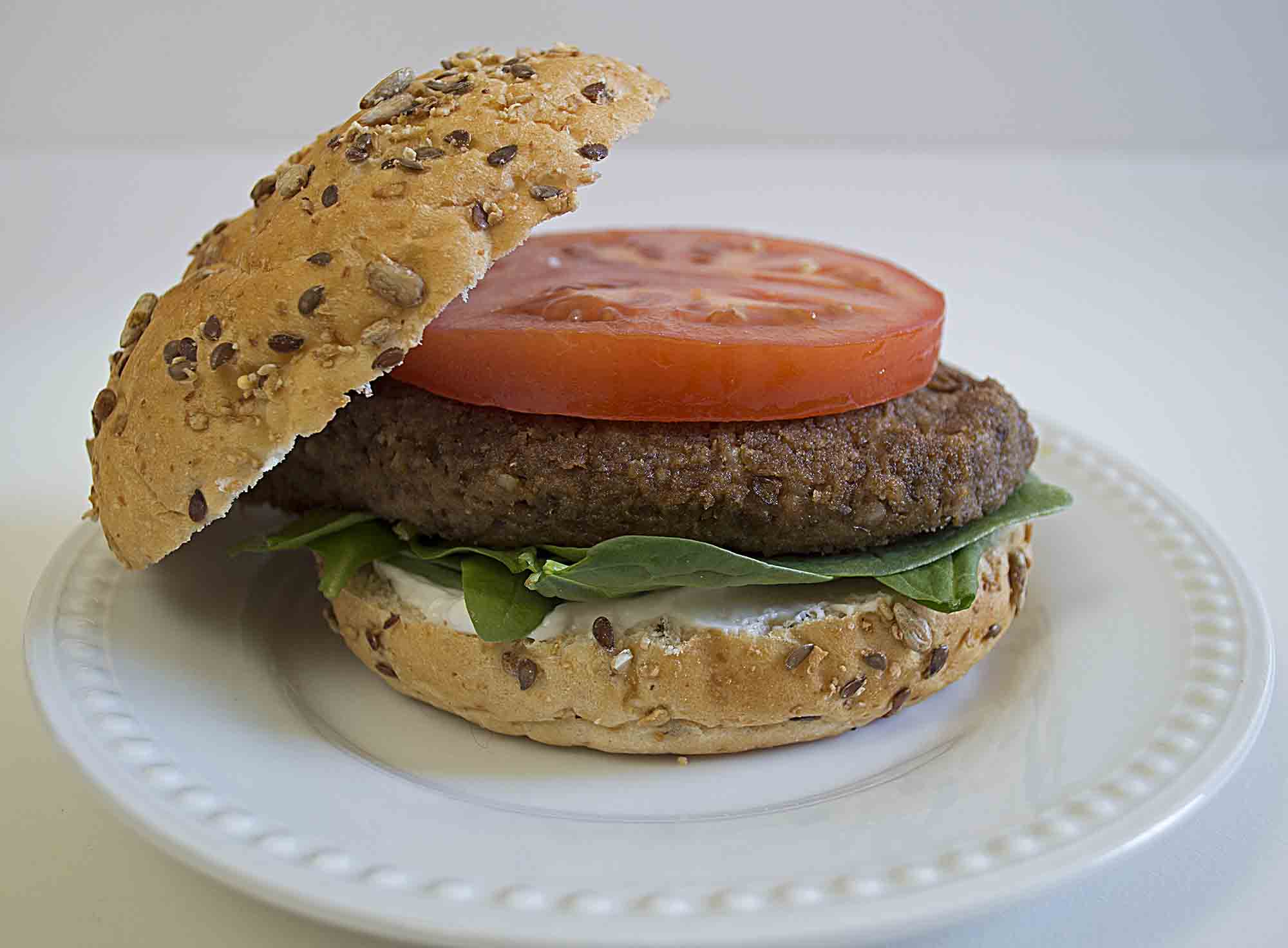 Easy Lentil Burgers ready to eat