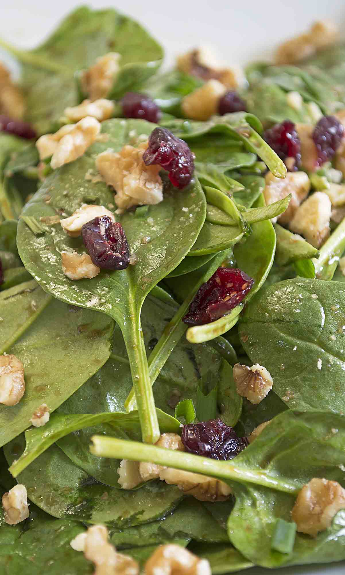 Baby Spinach Salad with Maple Balsamic Vinaigrette