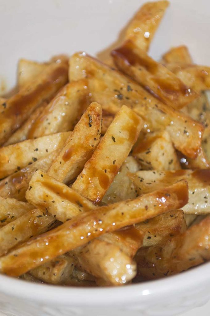 Maple Fries with Molasses Drizzle